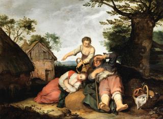 Abraham Bloemaert - Rural genre scene with The Prodigal Son