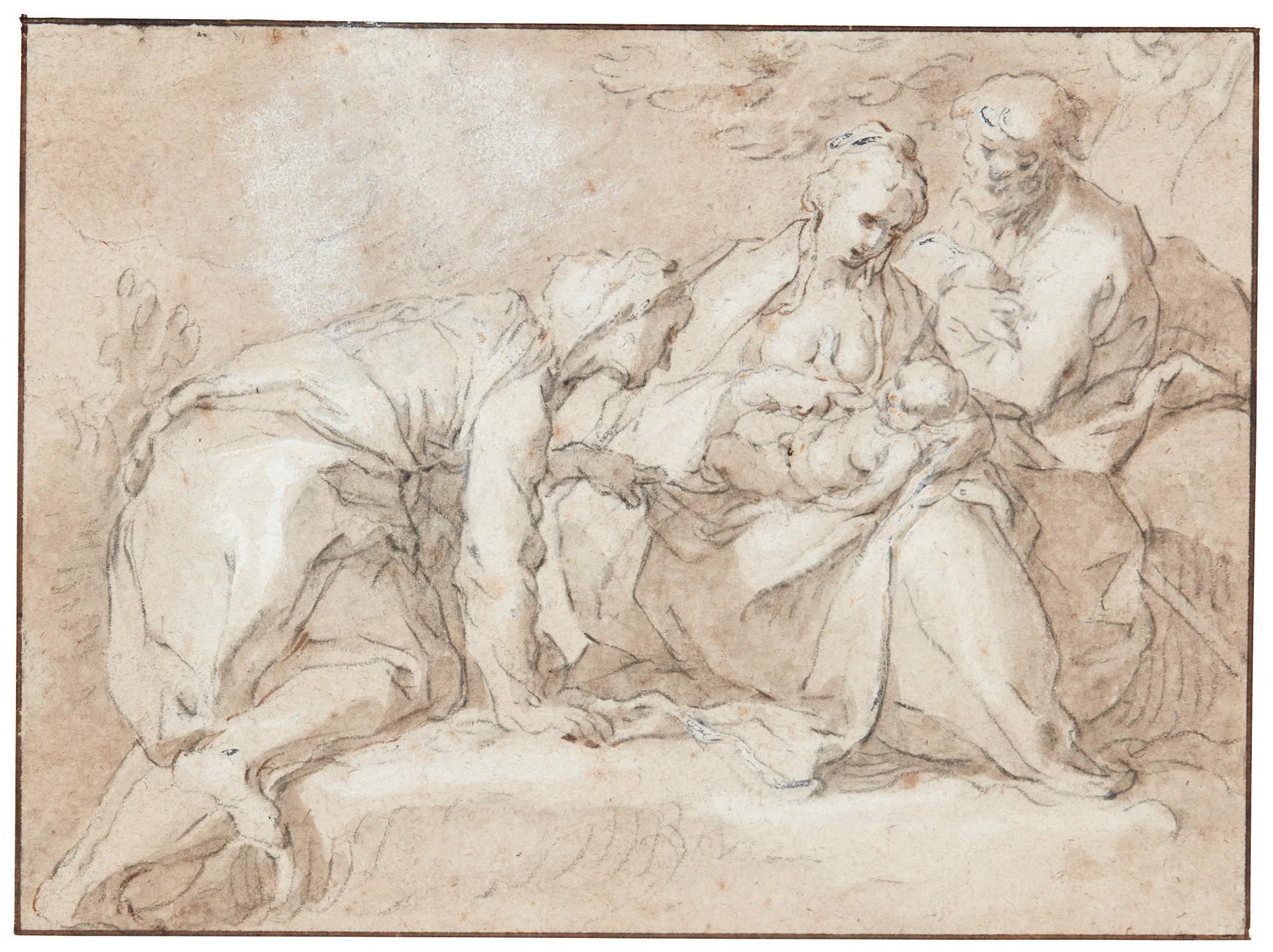 Abraham Bloemaert - The Holy Family With Elisabeth