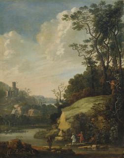 Abraham Blommaert - Hilly Landscape With Figures By A River