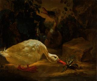 Abraham Busschop - Ducks In A Landscape