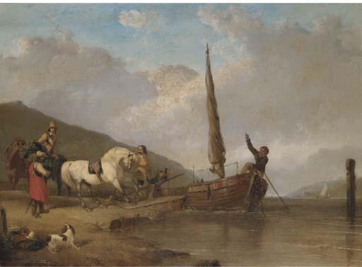 Abraham Cooper, R.A. - The ferry crossing