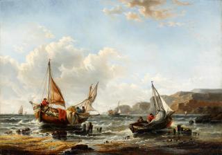 Abraham d.J. Hulk - Anlandende Fischer an der englischen Küste