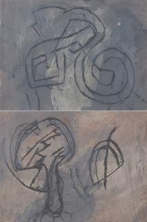 Abraham David Christian - Konvolut von 2 Papierarbeiten.