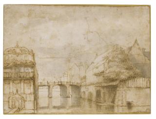 Abraham Furnerius - Town View With A Bridge