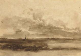 Abraham Furnerius - Un Paysage Avec Une Tour Dans Le Lointain