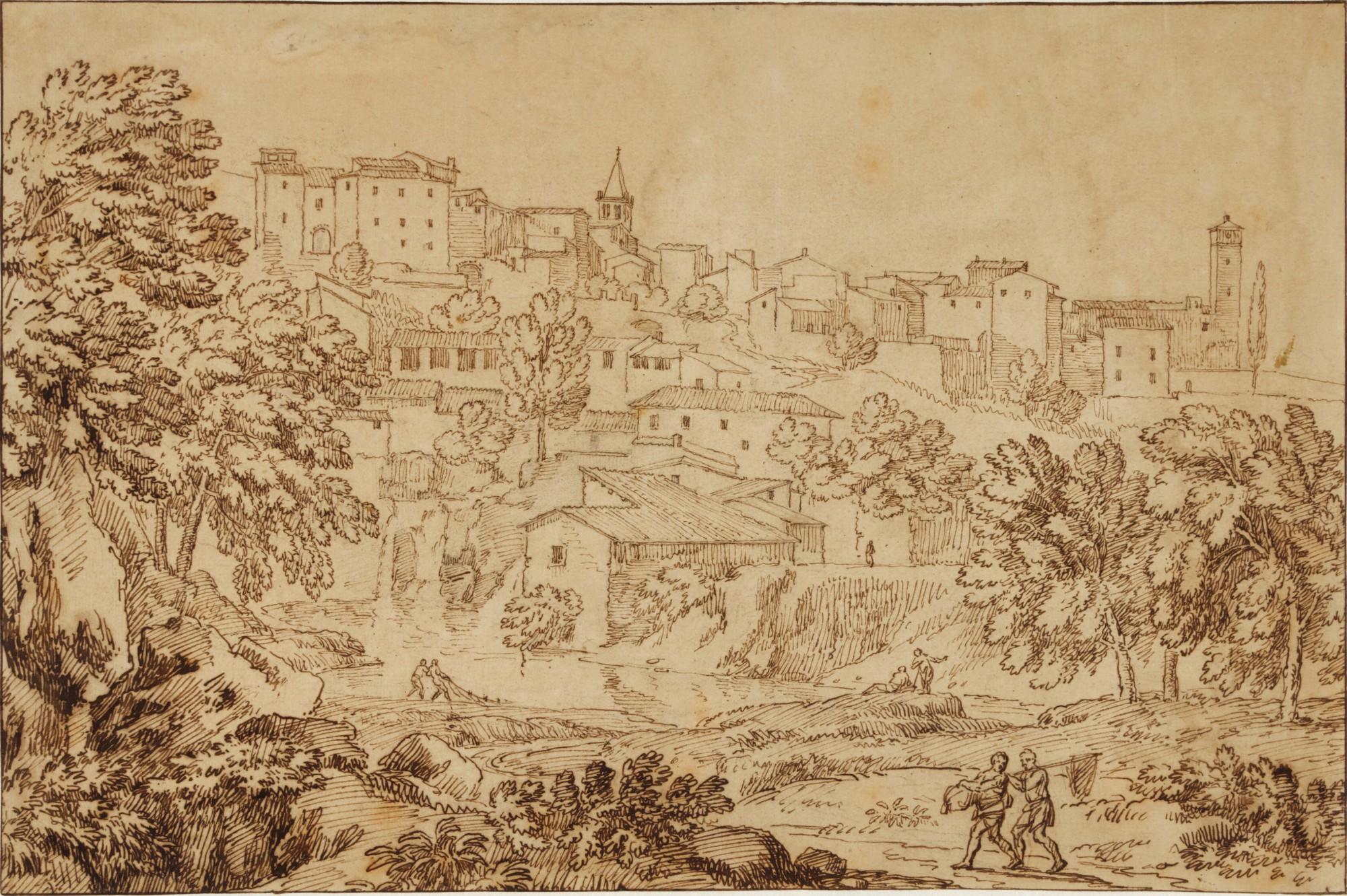 Abraham Genoels - View of an Italian town (Tivoli?)