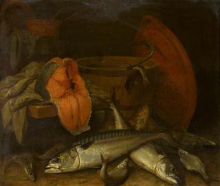 Abraham Hendricksz van Beyeren - Stillleben mit Fischen