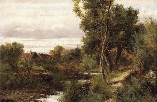 Abraham Hulk, Jnr. - A stream in a wooded landscape