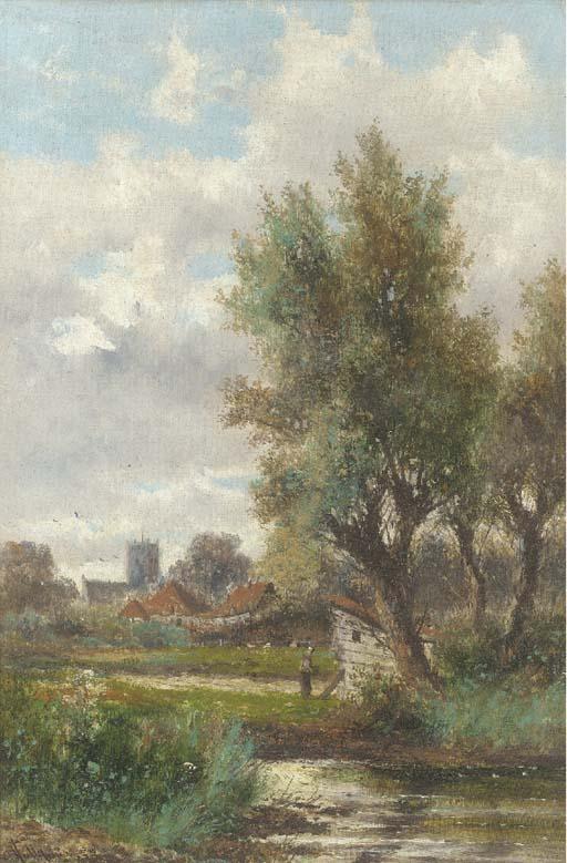 Abraham Hulk, Jnr. - Feeding the chickens before a farmstead ; and A shepherdess with her flock by woodland