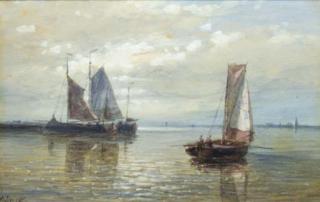 Abraham Hulk Sen. - Sailing vessels in a calm