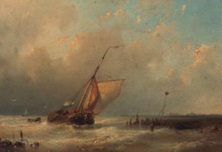 Abraham Hulk - A sailingboat in a river estuary