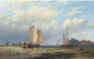 Abraham Hulk - Activities on the river in a brisk wind