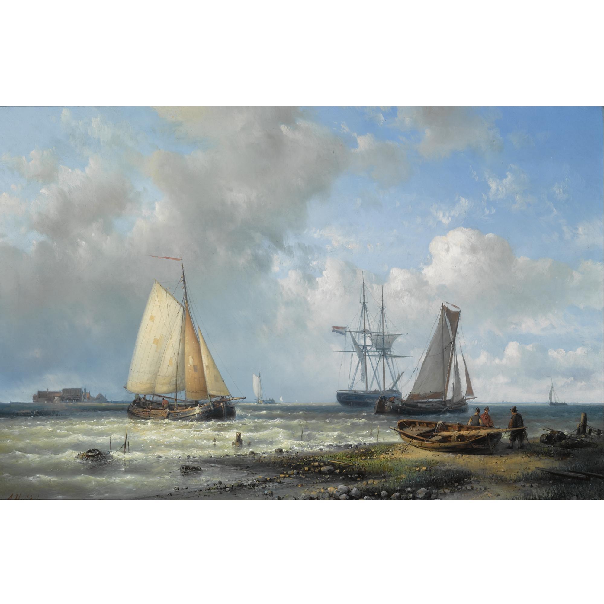 Abraham Hulk - Dutch Barges In A Calm