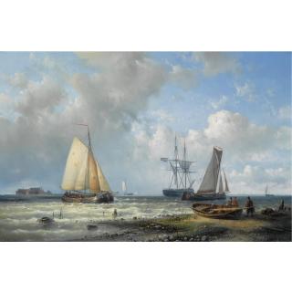 Abraham Hulk - Dutch Barges In A Calm