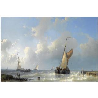 Abraham Hulk - Dutch Fishing Boats In Choppy Waters