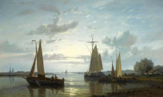 Abraham Hulk - Dutch fishing Boats On The Scheldt