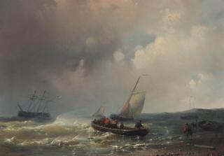 Abraham Hulk - Fishermen braving the surf