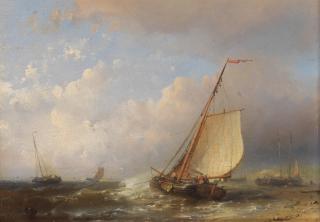 Abraham Hulk - Fishing vessels at the shore