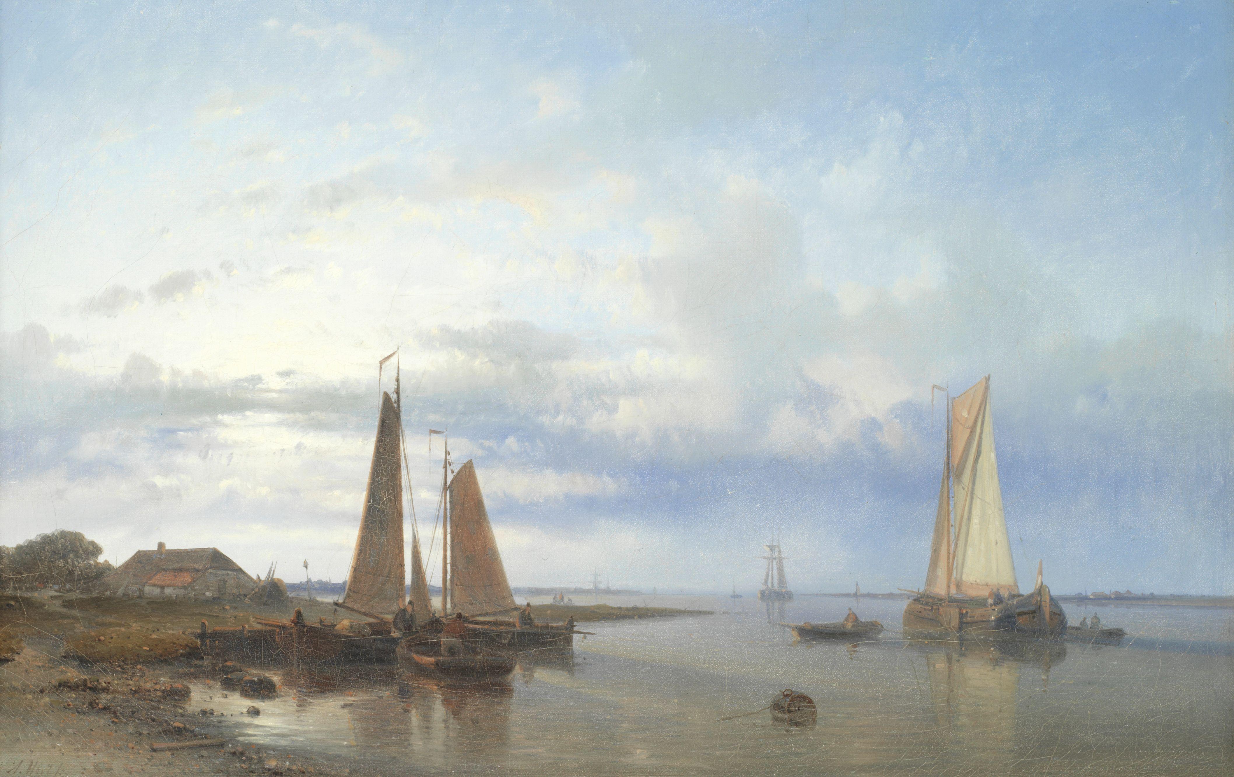 Abraham Hulk - Sailing Boats In Waters Off The Scheldt