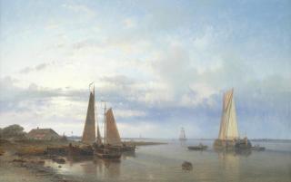 Abraham Hulk - Sailing Boats In Waters Off The Scheldt