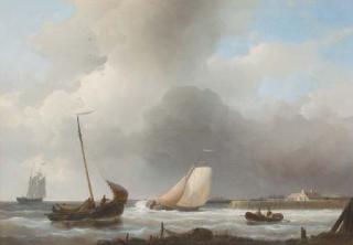 Abraham Hulk - Sailing boats off the Dutch coast