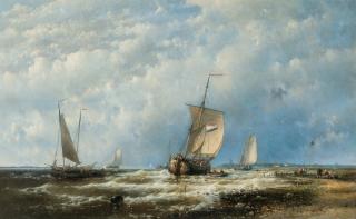 Abraham Hulk - Segelschiffe vor der niederländischen Küste