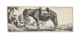 Abraham Jan Van Diepenbeeck - The Resting Peasant And The Saddled Donkey (Holl. 1)