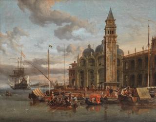 Abraham Jansz. Storck - A capriccio of Venice with Saint Mark\'s Basilica and the Campanile