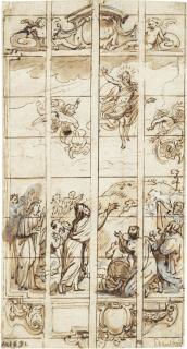Abraham Jansz. Van Diepenbeeck - Design for a stained glass window of the Resurrection
