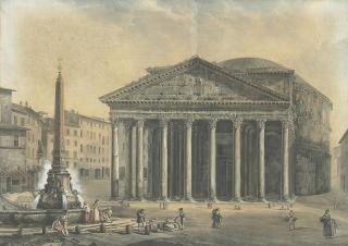 Abraham-Louis-Rodolphe Ducros - The Pantheon, Rome