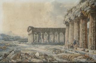 Abraham-Louis-Rodolphe Ducros - The Temple of Apollo, Paestum