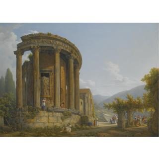 Abraham-Louis-Rodolphe Ducros - Tivoli, A View Of The Temple Of The Sibyl
