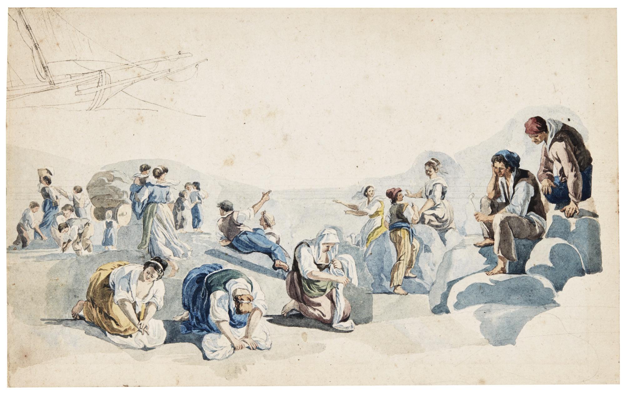 Abraham-Louis-Rodolphe Ducros - Washerwomen 