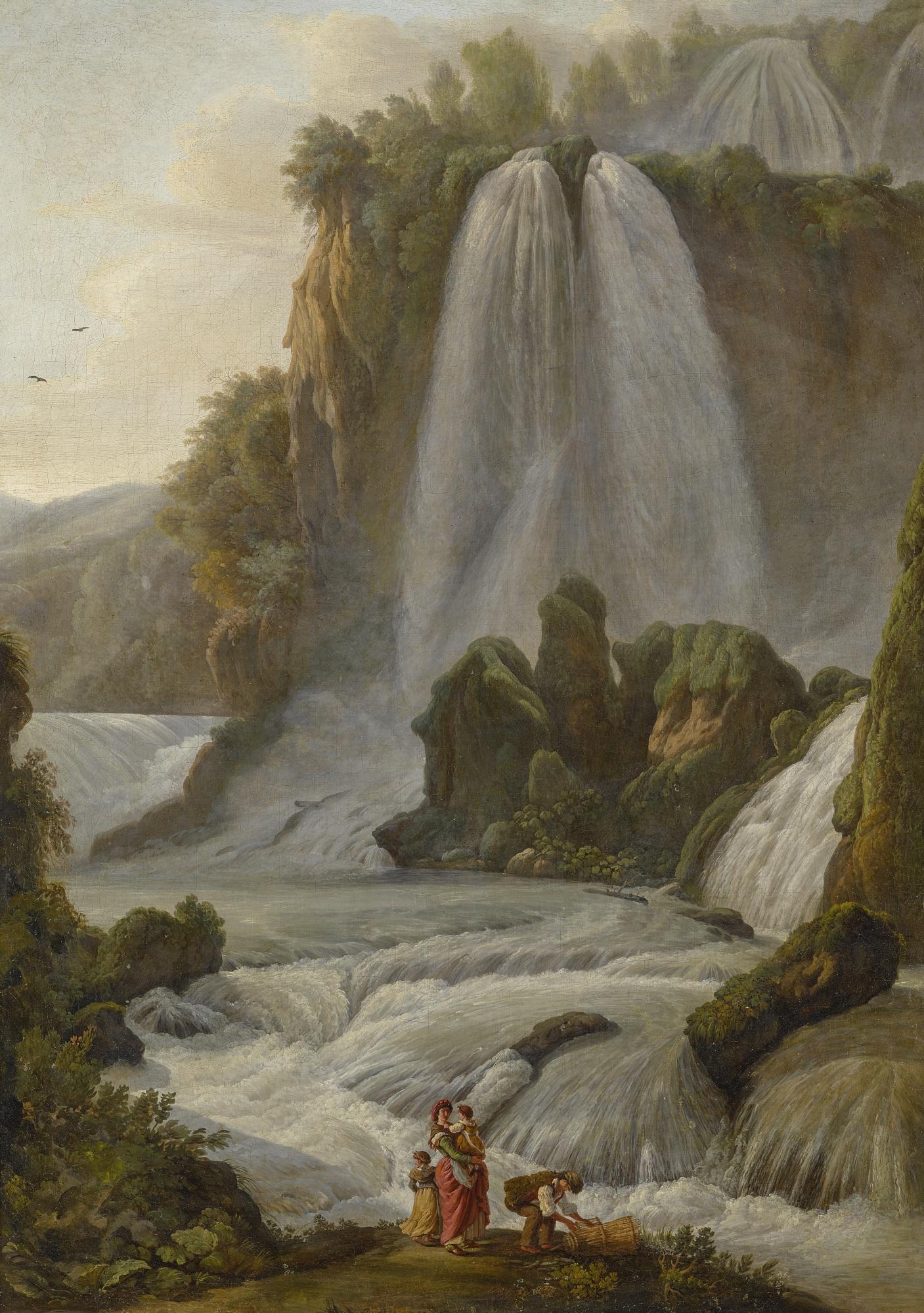 Abraham-Louis-Rodolphe Ducros - Waterfall At Tivoli