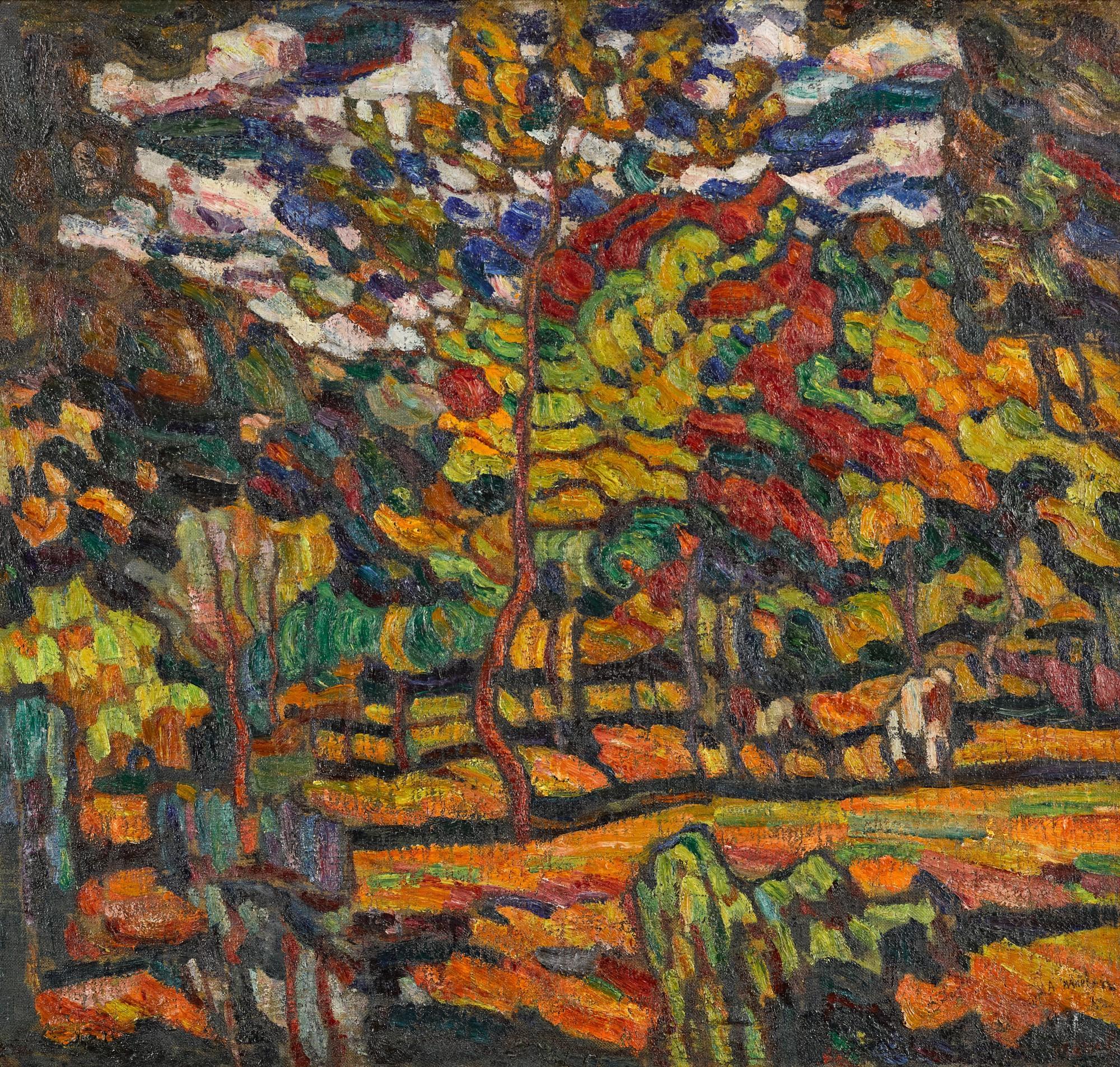 Abraham Manievich - Autumn Sunshine and Rooftops, Moscow (double-sided)