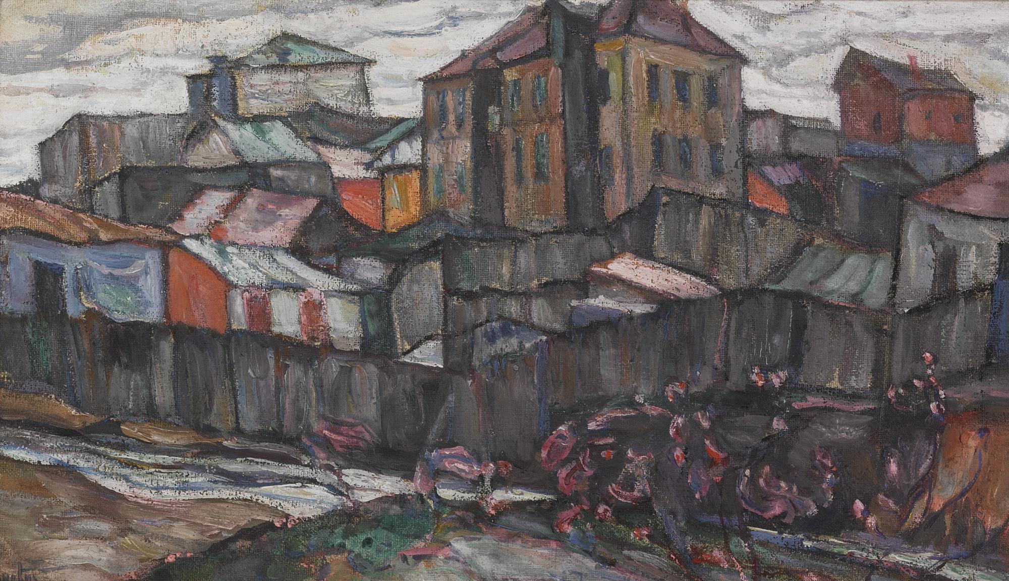 Abraham Manievich - Town Under A Stormy Sky