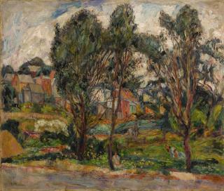 Abraham Manievich - Townscape With Trees