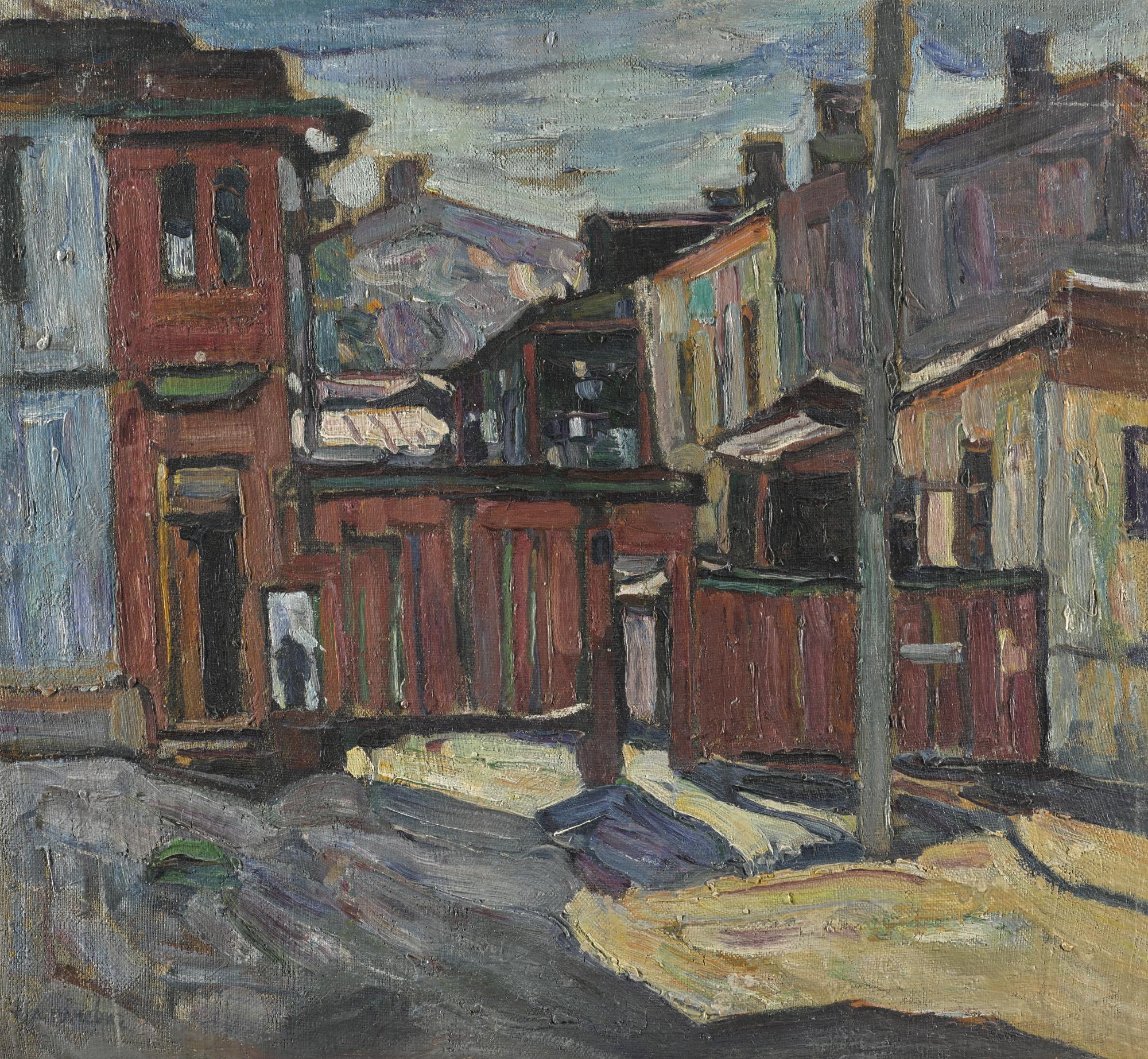 Abraham Manievich - Winter. Courtyard In Sovskaya Street, Kiev