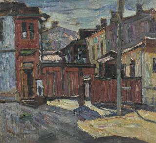 Abraham Manievich - Winter. Courtyard In Sovskaya Street, Kiev