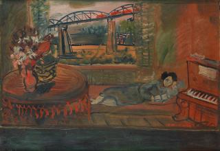 Abraham Mintchine - Interior of a studio (Siesta)