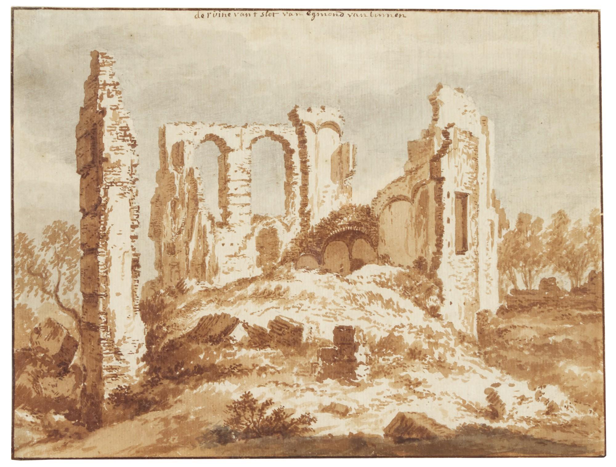 Abraham Rademaker - The ruins of the Castle of Egmond
