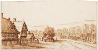 Abraham Rutgers - View of Tonbridge, looking towards the Castle