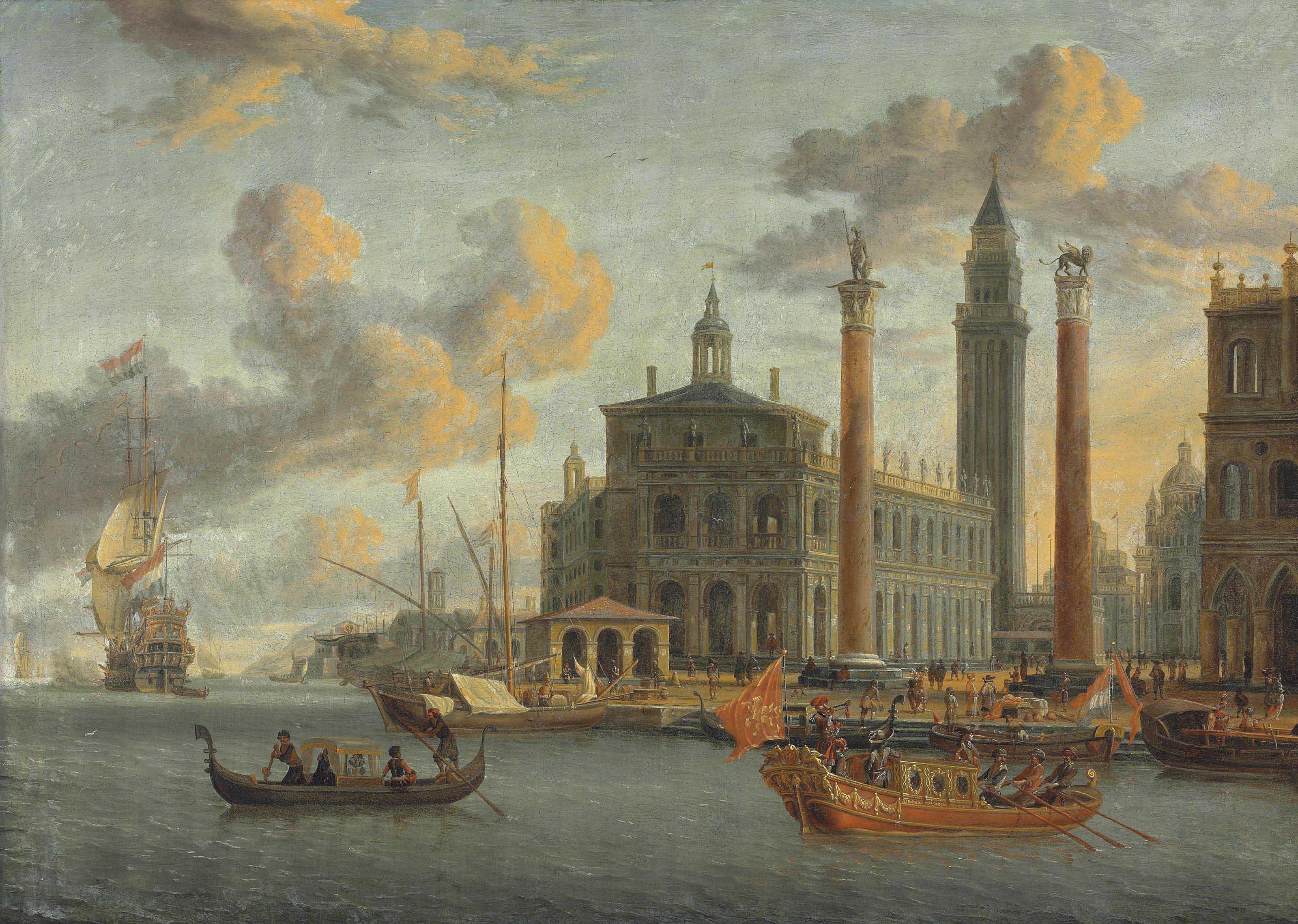 Abraham Storck - A  capriccio  of Venice
