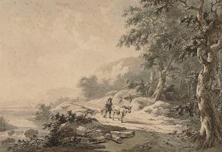 Abraham Teerlink - Landschaft mit Hirten.