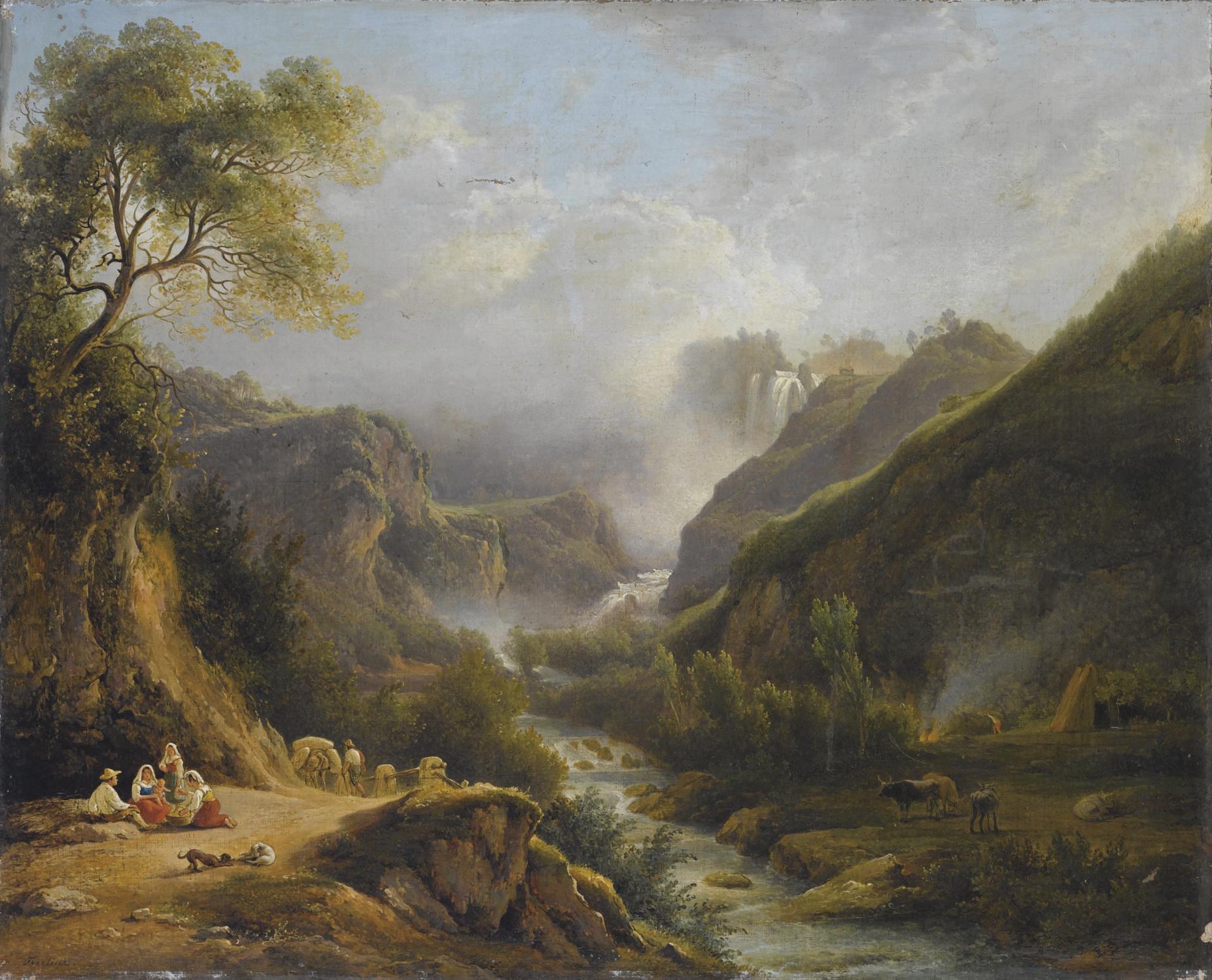 Abraham Teerlink - Veduta della cascata delle Marmore