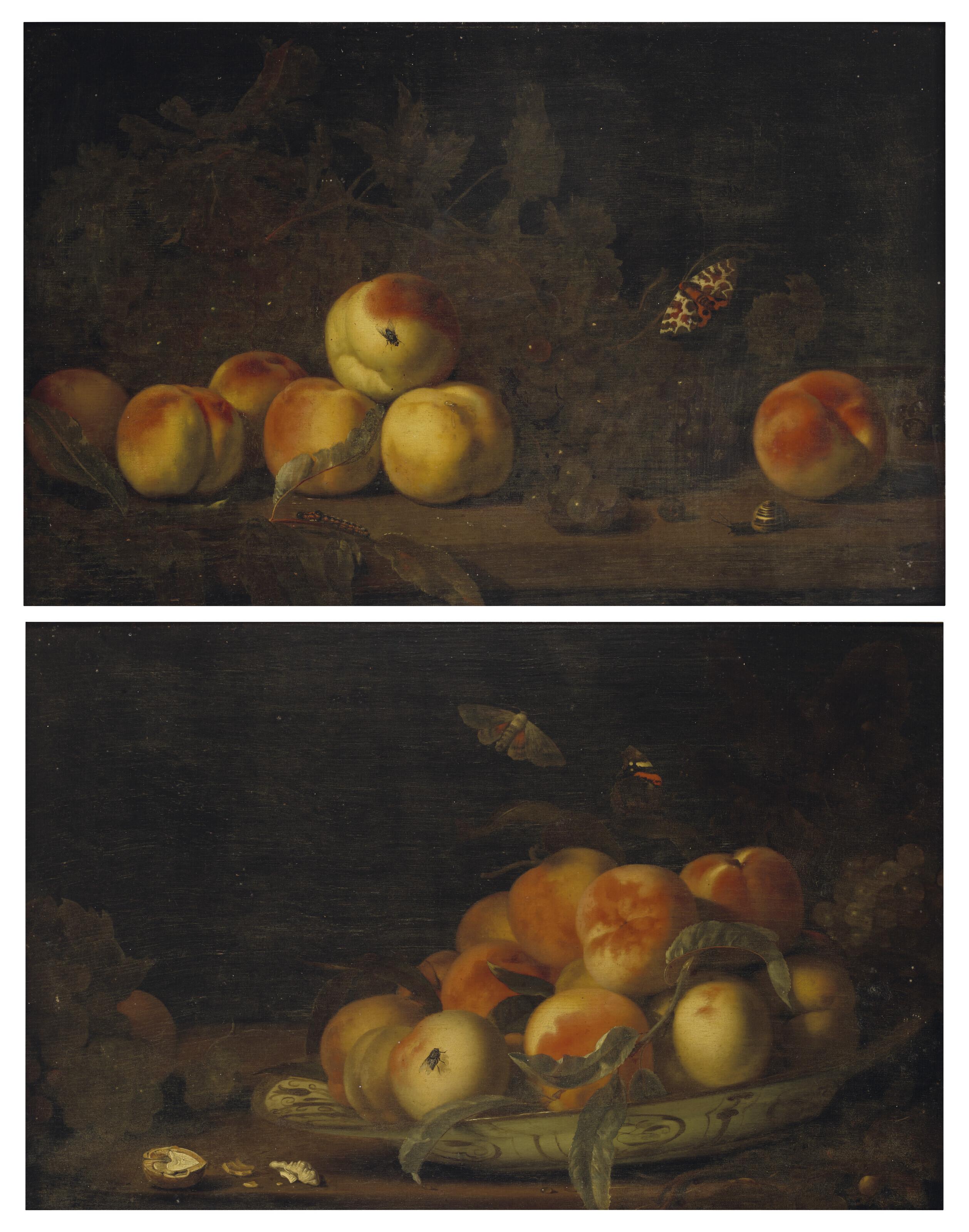 Abraham Van Calraet - Natures Mortes Aux Pêches