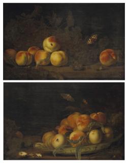 Abraham Van Calraet - Natures Mortes Aux Pêches