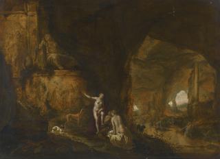 Abraham Van Cuylenborch - Nymphs In A Grotto