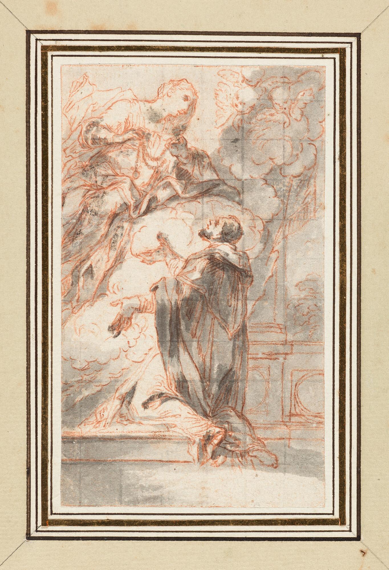 Abraham van Diepenbeeck - Die Madonna erscheint einem Heiligen.