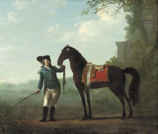 Abraham Van Strij - A rider with his horse in a landscape